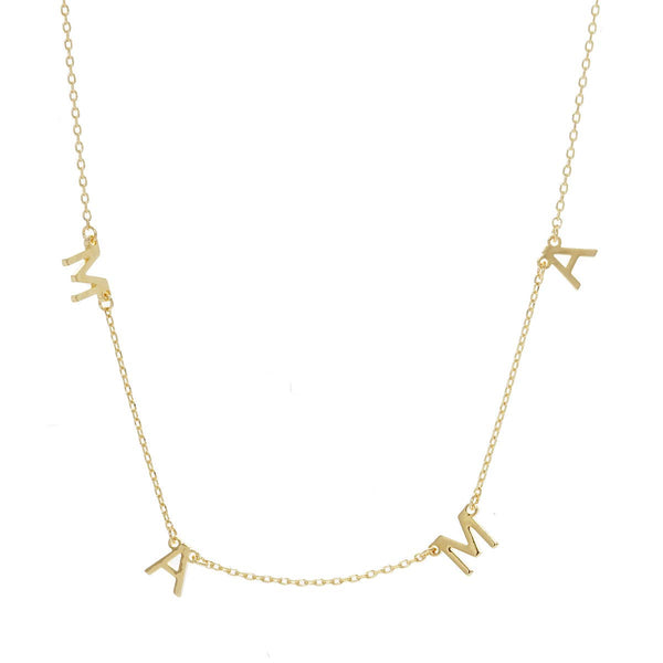 Gold-Dipped MAMA Letters Necklace