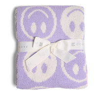 Smiley Face Throw Blanket 29"x35" - Multiple Colors!