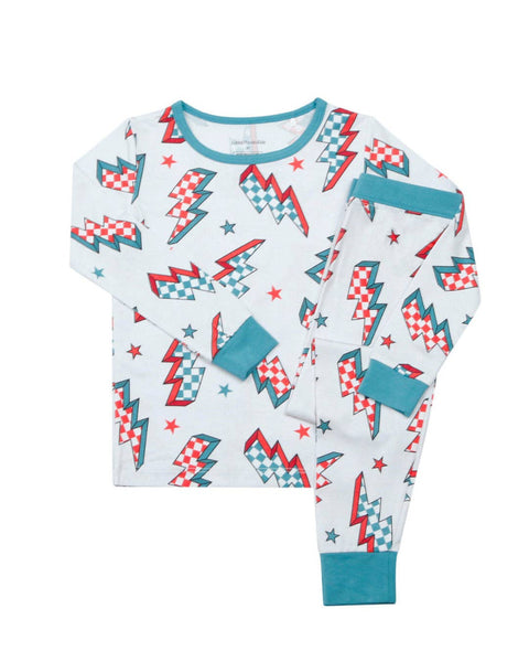 Holiday Checkered Bolts Bamboo PJ Set