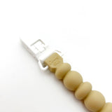 Cassette Tape Silicone Teether w/Clip - Tan