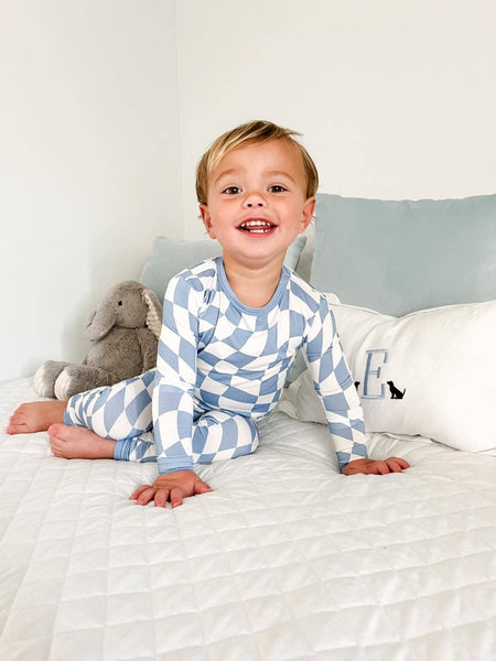 Wavy Check Bamboo PJ Set - Two Colors!