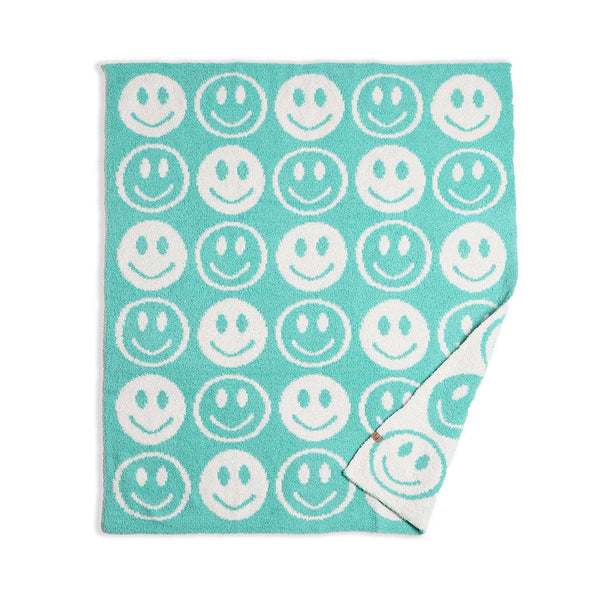 Smiley Face Throw Blanket 29"x35" - Multiple Colors!