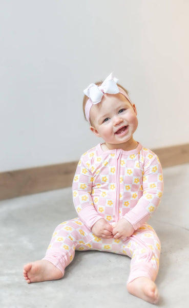 Daisy Check Bamboo Romper