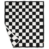 Kids Checkered Throw Blanket 29"x35" - Black