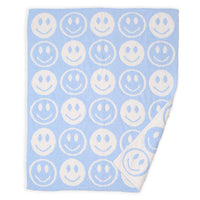 Smiley Face Throw Blanket 29"x35" - Multiple Colors!