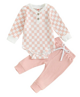 Owen Checkered Set - Pink