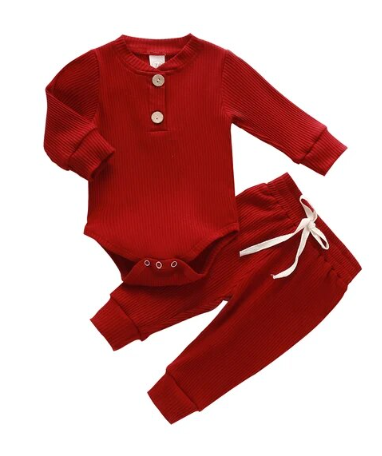 Sweet & Simple Lounge Set - Cranberry Red