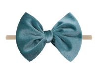 Velvet Bow Headband - 15+ colors!