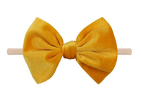 Velvet Bow Headband - 15+ colors!