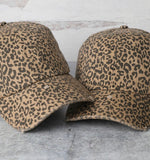 Leopard Distressed Baseball Cap