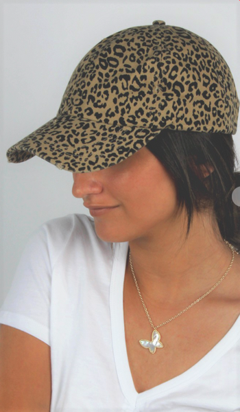 Leopard Distressed Baseball Cap