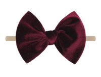 Velvet Bow Headband - 15+ colors!