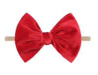 Velvet Bow Headband - 15+ colors!